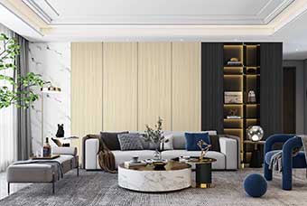 南通轻奢风格-客厅